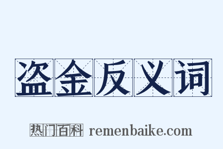 盗金反义词是什么意思的图片